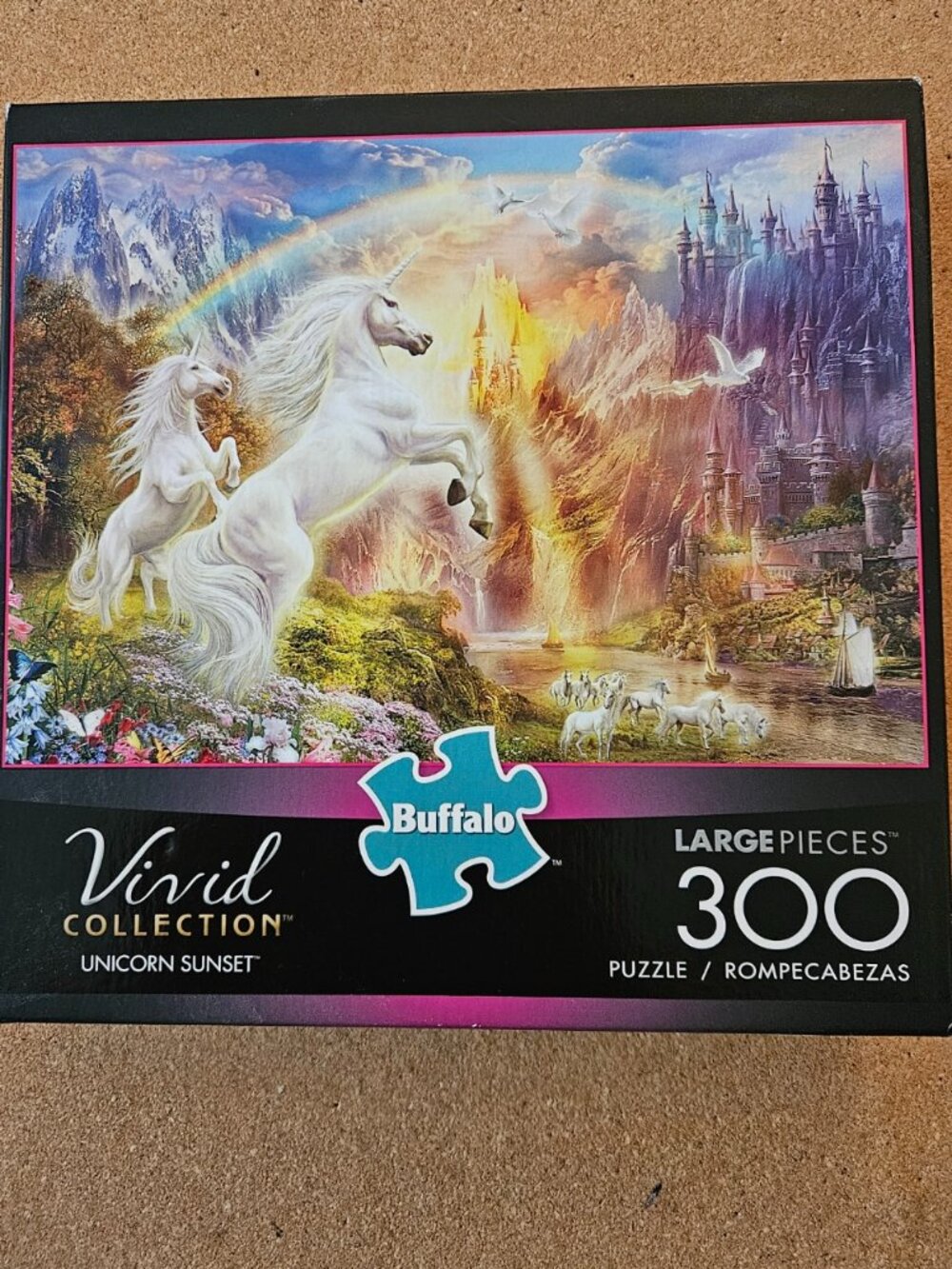 Unicorn Rainbow Puzzle 300 Pieces Buffalo Games NEW